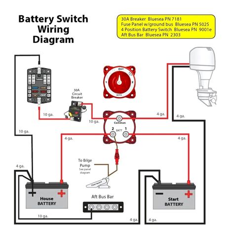 boat dual battery wiring diagram alternator 